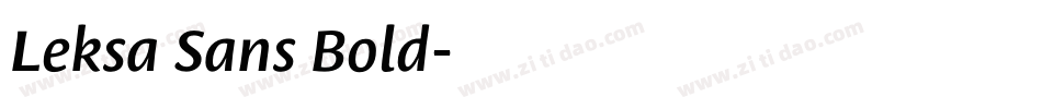 Leksa Sans Bold字体转换